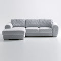 Modułowa sofa narożna, o nowoczesnej formie, kolor: jasnoszary