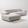 Modułowa sofa narożna, o nowoczesnej formie, kolor: jasnoszary